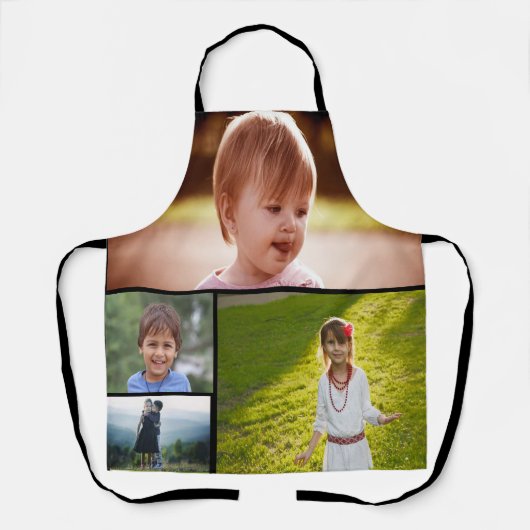 Aangepast Schort voor vier Photo All-Over Print (Voorkant)