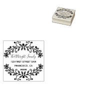 Aangepast script Achternaam Retouradres Rubber S Rubberstempel (Gestempeld)