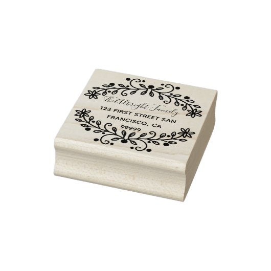 Aangepast script Achternaam Retouradres Rubber S Rubberstempel (Stempel)