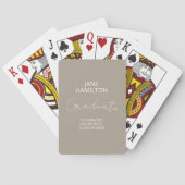 Aangepast Script Afgestudeerd Pokerkaarten (Achterkant)