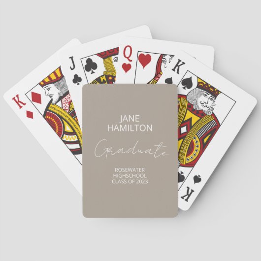 Aangepast Script Afgestudeerd Pokerkaarten (Achterkant)