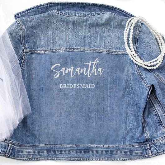Aangepast script, Bruidsfeest, Bruidsmeisje Andere Denim Jacket