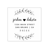 Aangepast script Bruiloft Paar Retouradres Rubberstempel (Afrduk)