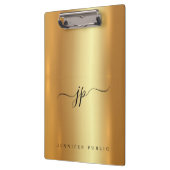 Aangepast script elegant tekst monogram luxe goud klembord (Links)