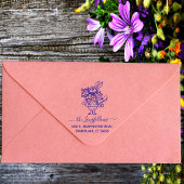 Aangepast script Familienaam Konijn Retouradres Zelfinktende Stempel