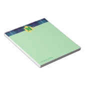 Aangepast script geplakt met Tartan Splash Monogra Notitieblok (Schuin)