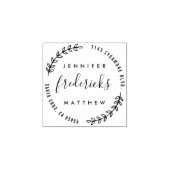 Aangepast script getrouwd koppel retour adres rubberstempel (Afrduk)