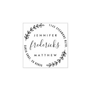 Aangepast script getrouwd koppel retour adres rubberstempel