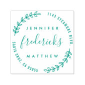 Aangepast script getrouwd koppel retour adres  zelfinktende stempel (Design)