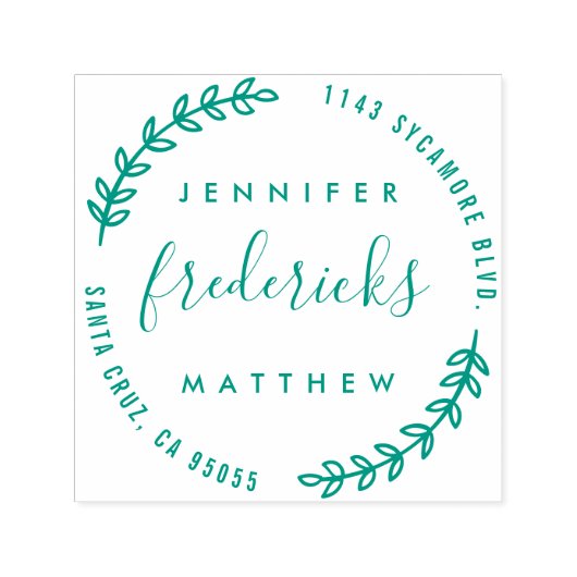 Aangepast script getrouwd koppel retour adres  zelfinktende stempel (Design)