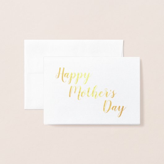 Aangepast script Happy Moederdag Folie Kaarten (Voorkant met envelop)