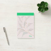 Aangepast script Kleurrijke groene rand waterverf Post-it® Notes (Kantoor)