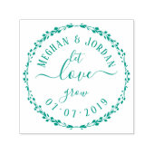 Aangepast script & krans Laat liefde groeien bruil Zelfinktende Stempel (Design)