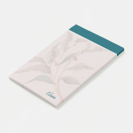 Aangepast script levendige blauwe rand Modern Post-it® Notes