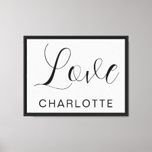 Aangepast script liefdessymbool canvasprint muurku canvas afdruk