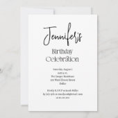 Aangepast Script Moderne foto Verjaardagsfeestje Kaart (Achterkant)