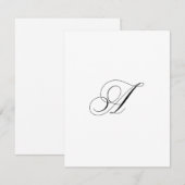 Aangepast script monogram "A" Notitiekaartje (Voorkant / Achterkant)