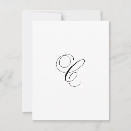 Aangepast script monogram "C" Notitiekaartje