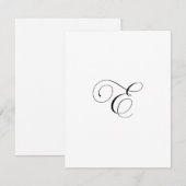 Aangepast script monogram "E" Notitiekaartje (Voorkant / Achterkant)