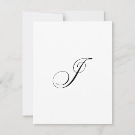 Aangepast script monogram "J" Notitiekaartje