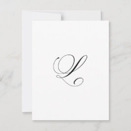 Aangepast script monogram "L" Notitiekaartje