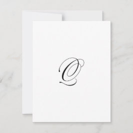 Aangepast script monogram "Q" Notitiekaartje