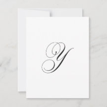Aangepast script monogram "Y"
