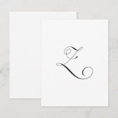 Aangepast script monogram "Z" Notitiekaartje (Voorkant / Achterkant)