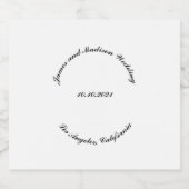 Aangepast script Naam datum elegant bruiloft Bier Etiket (Enkel label)