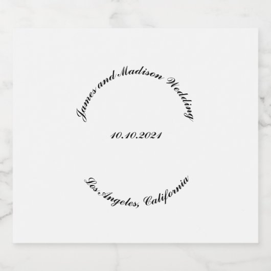 Aangepast script Naam datum elegant bruiloft Bier Etiket (Enkel label)