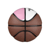 Aangepast script Naam Nummer Zwart Wit Basketbal (Rechts)