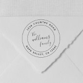 Aangepast script naam Ronde Return-adres Rubberstempel