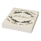 Aangepast script naam Ronde Return-adres Rubberstempel (Stempel)