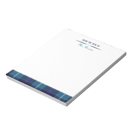 Aangepast script op het bureau van de naam, geplak notitieblok (Linkerzijde)