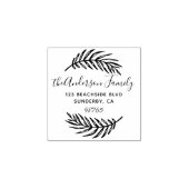 Aangepast Script-palmpje leest WreatReturn-adres Rubberstempel (Afrduk)