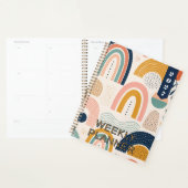 Aangepast script pastel prisma boog abstract patro planner (Display)