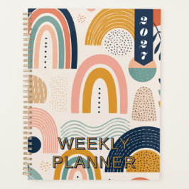 Aangepast script pastel prisma boog abstract patro planner