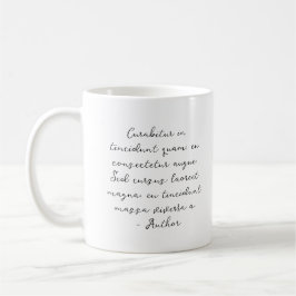 Aangepast script quote gedicht liedtekst koffiemok