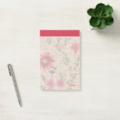 Aangepast script romantische  bloemenachtergrond post-it® notes (Kantoor)
