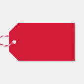 Aangepast script rood groen vrolijk kerstfeest vak cadeaulabel (Achterkant Horizontaal)