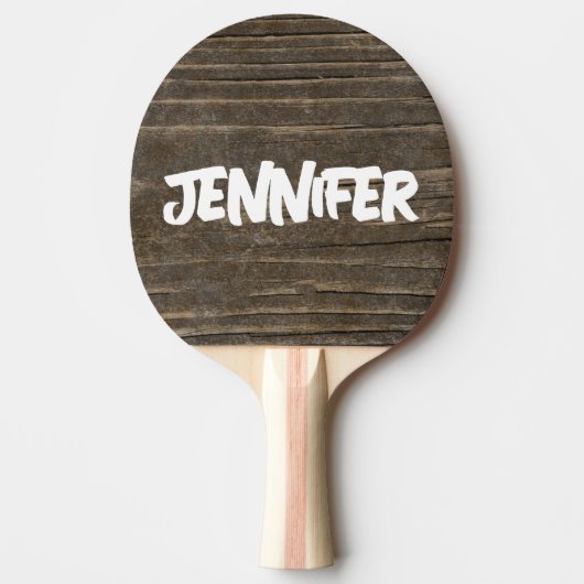 AANGEPAST SCRIPT RUSTIEKE HOUTEN PING PONG PADDLE TAFELTENNISBATJE (Voorkant)