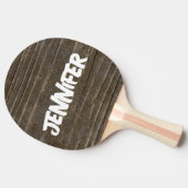 AANGEPAST SCRIPT RUSTIEKE HOUTEN PING PONG PADDLE TAFELTENNISBATJE (Zijkant)
