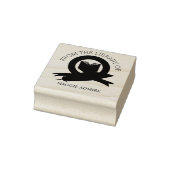 Aangepast Script Trendy Modern Floral Ex Libris Gi Rubberstempel (Stempel)
