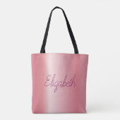 Aangepast script Vervang Jouw naam of tekst Roos G Tote Bag (Achterkant)