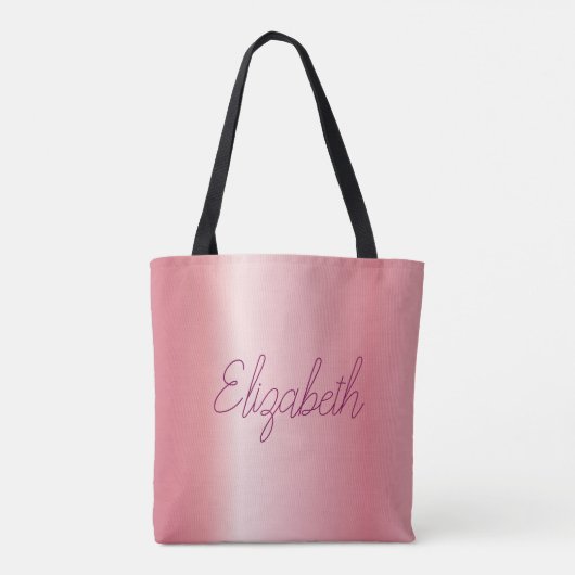 Aangepast script Vervang Jouw naam of tekst Roos G Tote Bag (Achterkant)