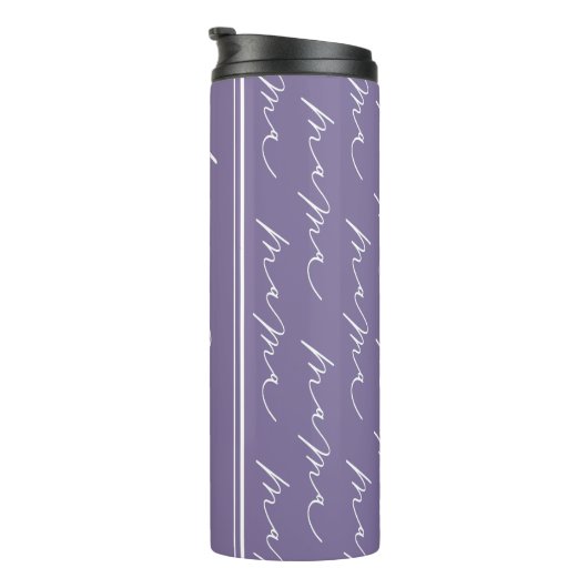 Aangepast script voor Cute Paarse Mama Thermosbeker (Geroteerd rechts)