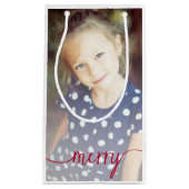 Aangepast script voor foto-cadeau / rood klein cadeauzakje (Voorkant)