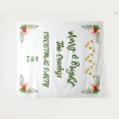 Aangepast script voor Merry and Bright Kerstparty Wandkleed (Voorkant (horizontaal))