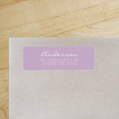 Aangepast script voor reeks | Lavender | Retouradr Etiket