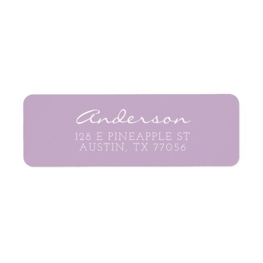 Aangepast script voor reeks | Lavender | Retouradr Etiket (Voorkant)
